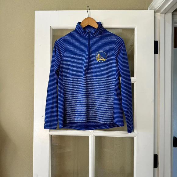 Golden State Warriors Antigua Quarter Zip Half Zip Long Sleeve Jacket Top - M - Picture 6 of 13